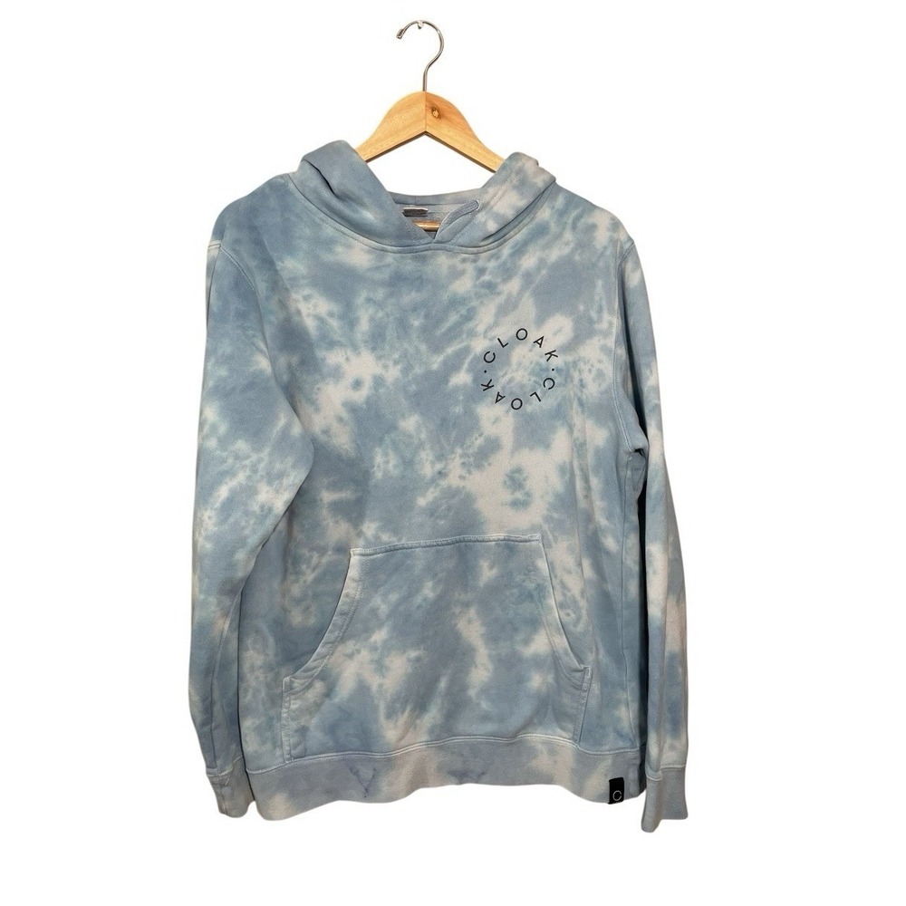 Cloak Men's Hoodie Sweatshirt Living Colour Small Cloud Sky Blue‎ Rainbow